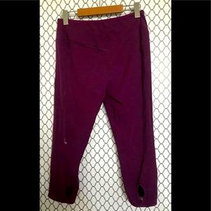 LOLE CROP LEGGINGS PURPLE PINK SZ M ORGANIC COTTON